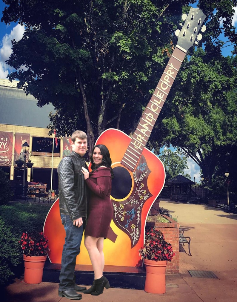Grand Ole Opry guitar digital background, Opry plaza guitar digital print, Nashville digital photo background, Nashville digital print
