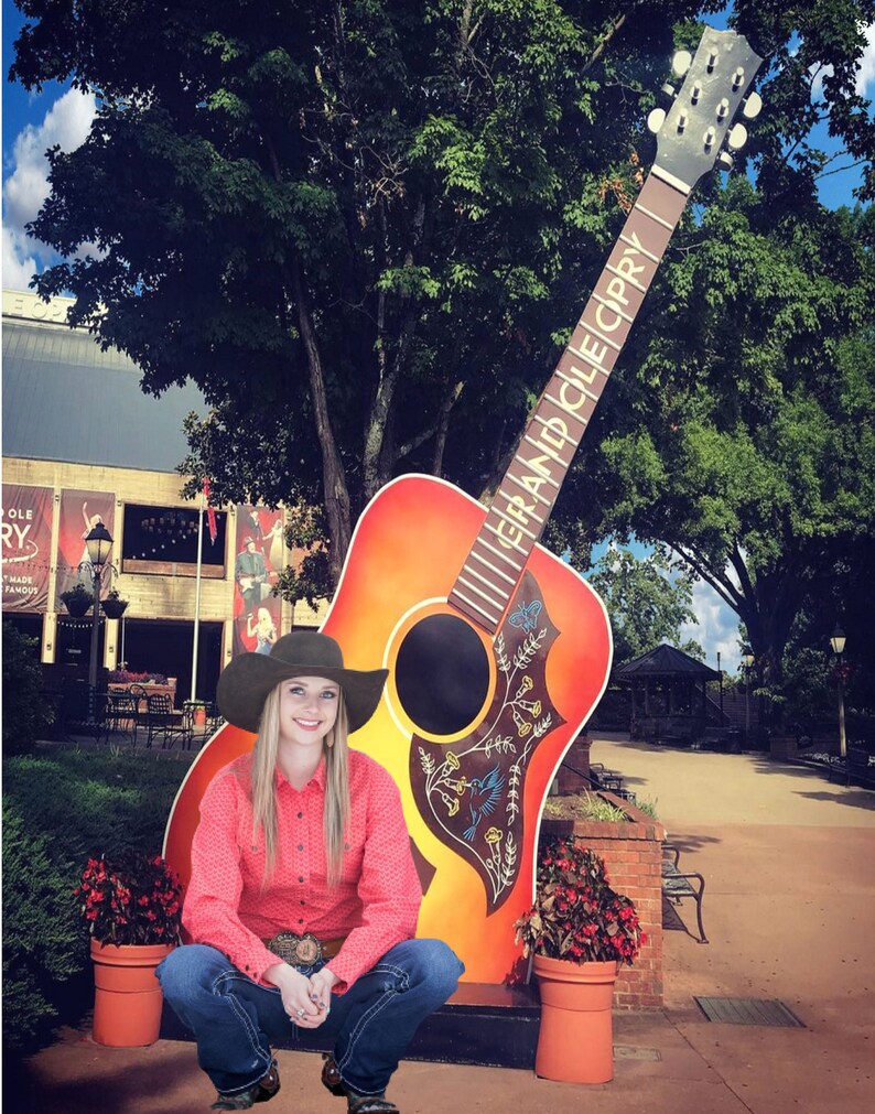 Grand Ole Opry guitar digital background, Opry plaza guitar digital print, Nashville digital photo background, Nashville digital print