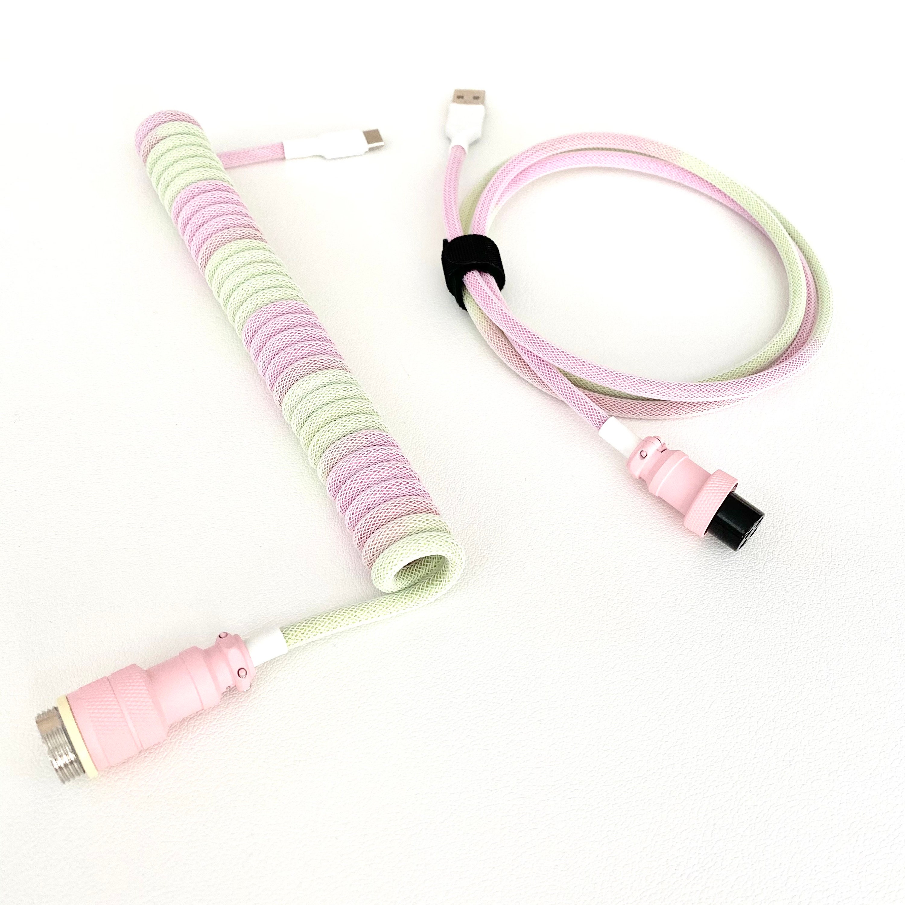 Custom Coiled Keyboard USB Cable With Aviator Connector Etsy