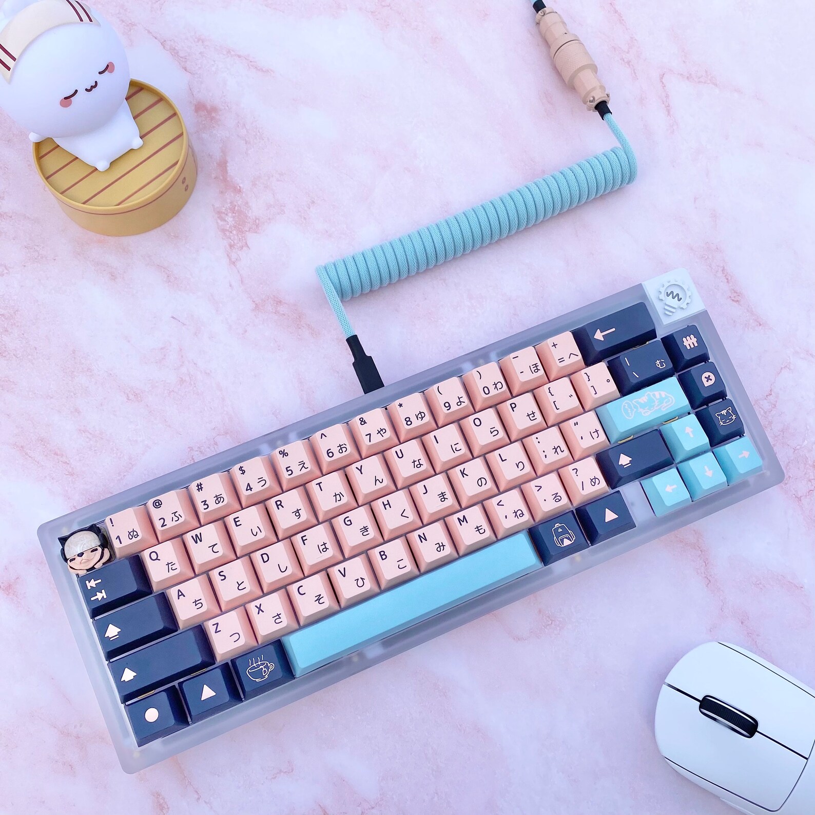 Custom Coiled Keyboard USB Cable Comfy Theme Cable Etsy