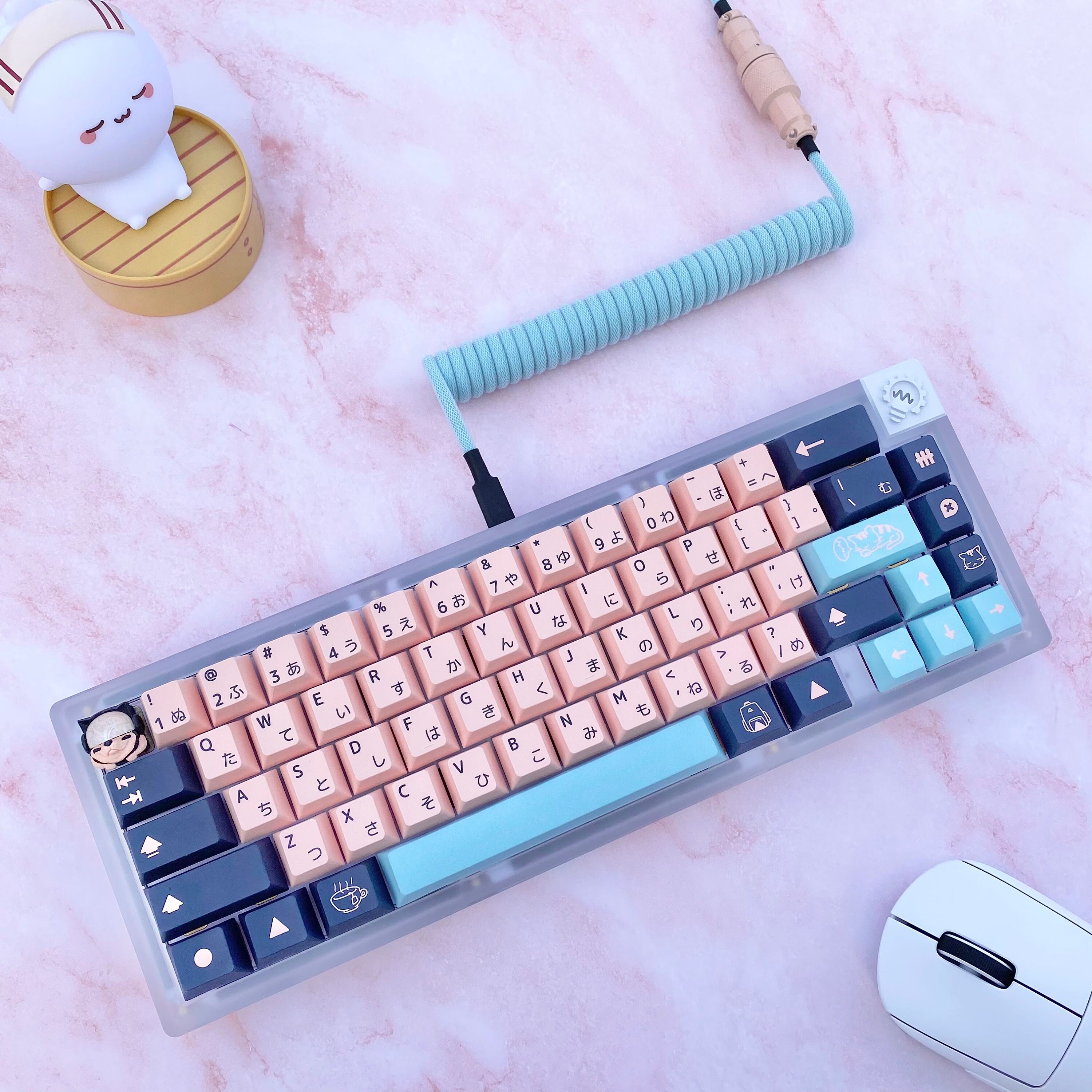 Custom Coiled Keyboard USB Cable Comfy Theme Cable Etsy