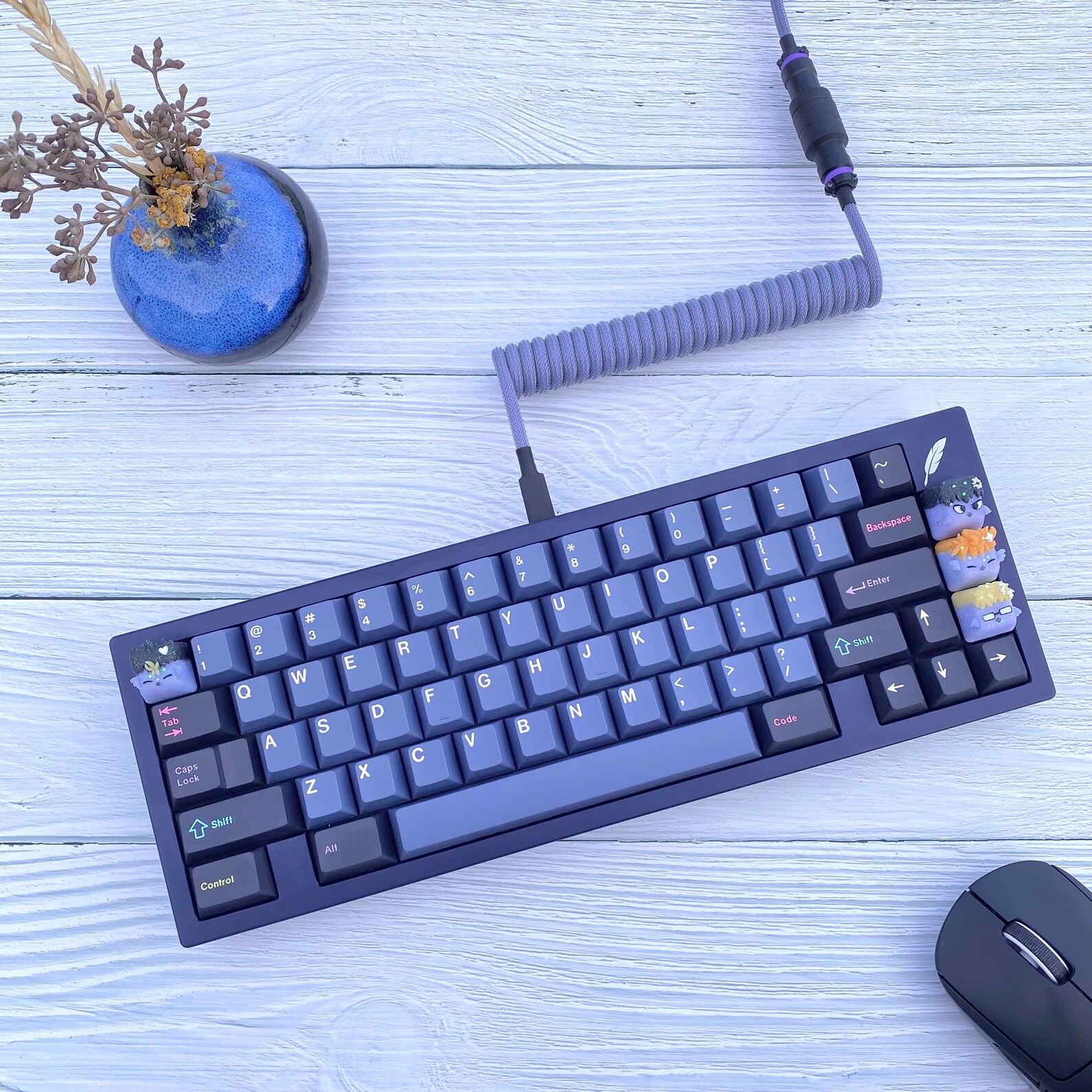 Custom Coiled Keyboard USB Cable With Aviator Connector GMK Etsy