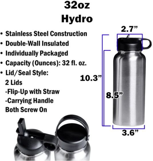 American Flag Laser Engraved 32oz Hydro Water Bottle - Etsy