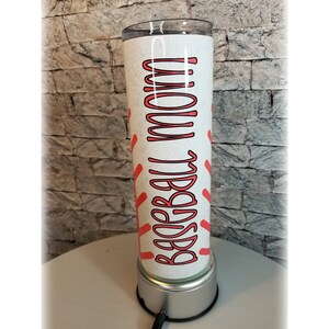 Baseball Inspired Baseball Mom Sublimated 20 Ounce Skinny tumbler