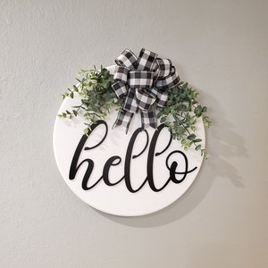 Hello Wooden Decorative Sign