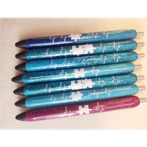 Autism Custom Epoxy Glitter Refillable Gel Pens