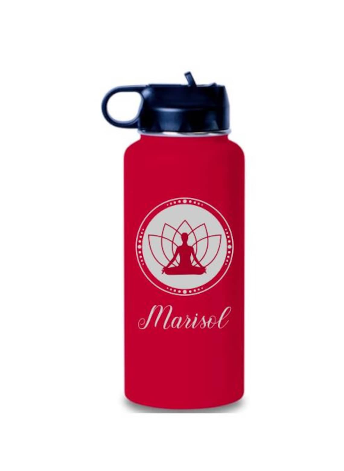 Laser Engraved 32oz Hydro Water Bottle YOGA Lotus II - Etsy