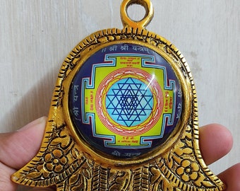Shri Yantra Chakra wisząca na ścianie, naenergetyzowana
