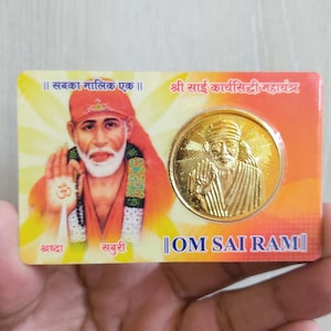 Shri Sai Nath Baba Karya Siddhi Maha Pocket Yantra with Ten Teaching on Back Side
