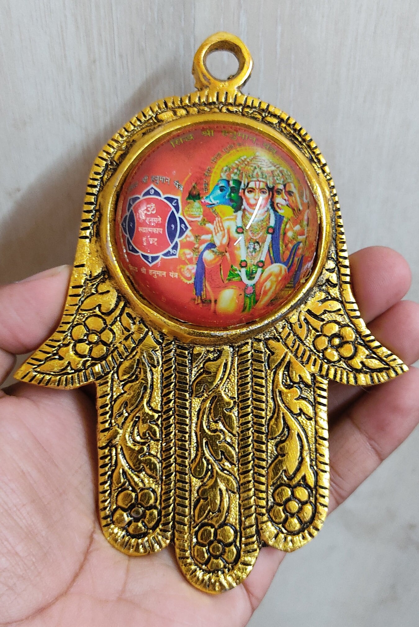 Ciondolo Yantra Panchmukhi Hanuman In Rame Puro 999 – Benedetto Ed Energizzato, 24 Mm - 6
