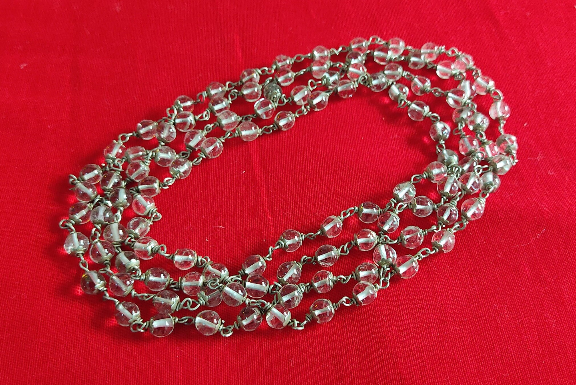 Original sphatik mala with silver best sale