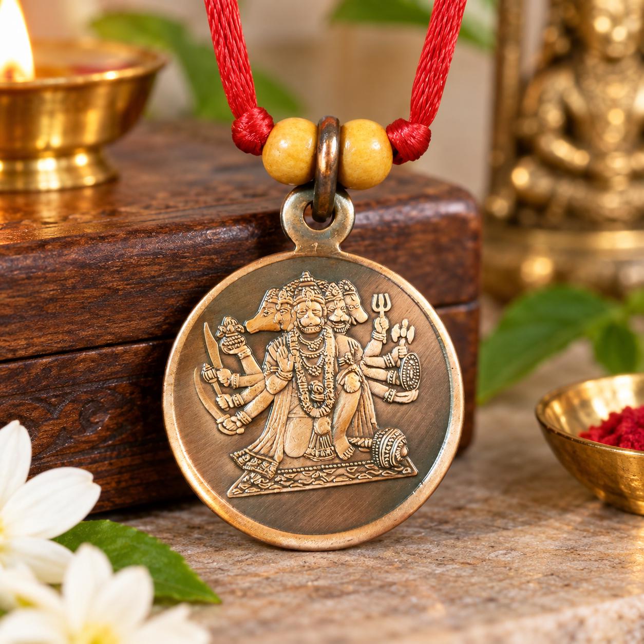 Panchmukhi Hanuman Yantra Locket Pendent to Get Blessing From Lord