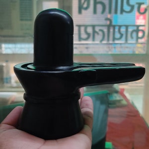 Shivling for Home Pooja Temple Black Marble Lord Shiva Lingam Decorative Sawan