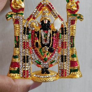 Tirupati Balaji Idool Lord Venkateswara Mandir Pooja Murti Tempel Puja Home Decor Kantoor Tafel Pronkstuk