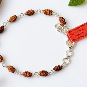 Java Origin One Mukhi Rudraksha-armband: Försilvrat, laboratoriecertifierat