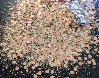 Rose Gold Glitter / Mixed Size Glitter / Tumbler Glitter / Nail Art Glitter