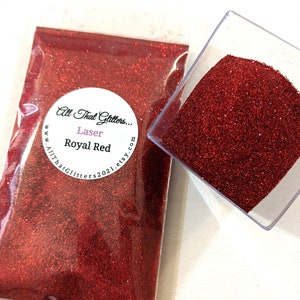 Royal Red Laser Glitter / Fine Glitter / Solvent Resistant / Tumbler Glitter / Nail Art Glitter