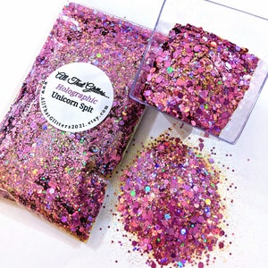 Holographic "Unicorn Spit" Glitter / Chunky Glitter Mix / Tumbler Glitter / Nail Art Glitter