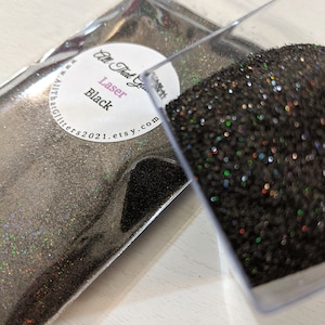 Purpurina láser negra / Purpurina fina / Purpurina para vasos / Purpurina para decoración de uñas