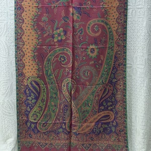 Designer Seide Pashmina Schal, Jamawar Modal Seidenschal, Handgewebter Paisley Seidenschal, langer Seidenschal, Frauen Seidenschal, Weihnachtsgeschenk