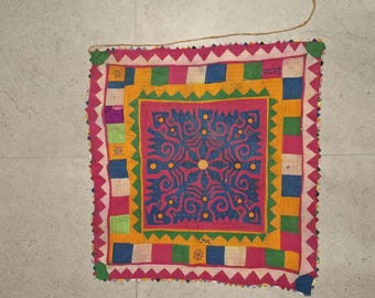 Vintage Applique Indian Dowry Bag, KABIRI/LAPTOP Bag, Authentic Banjara Envelope Dowry bag Kalechi, Kantha Work Bag