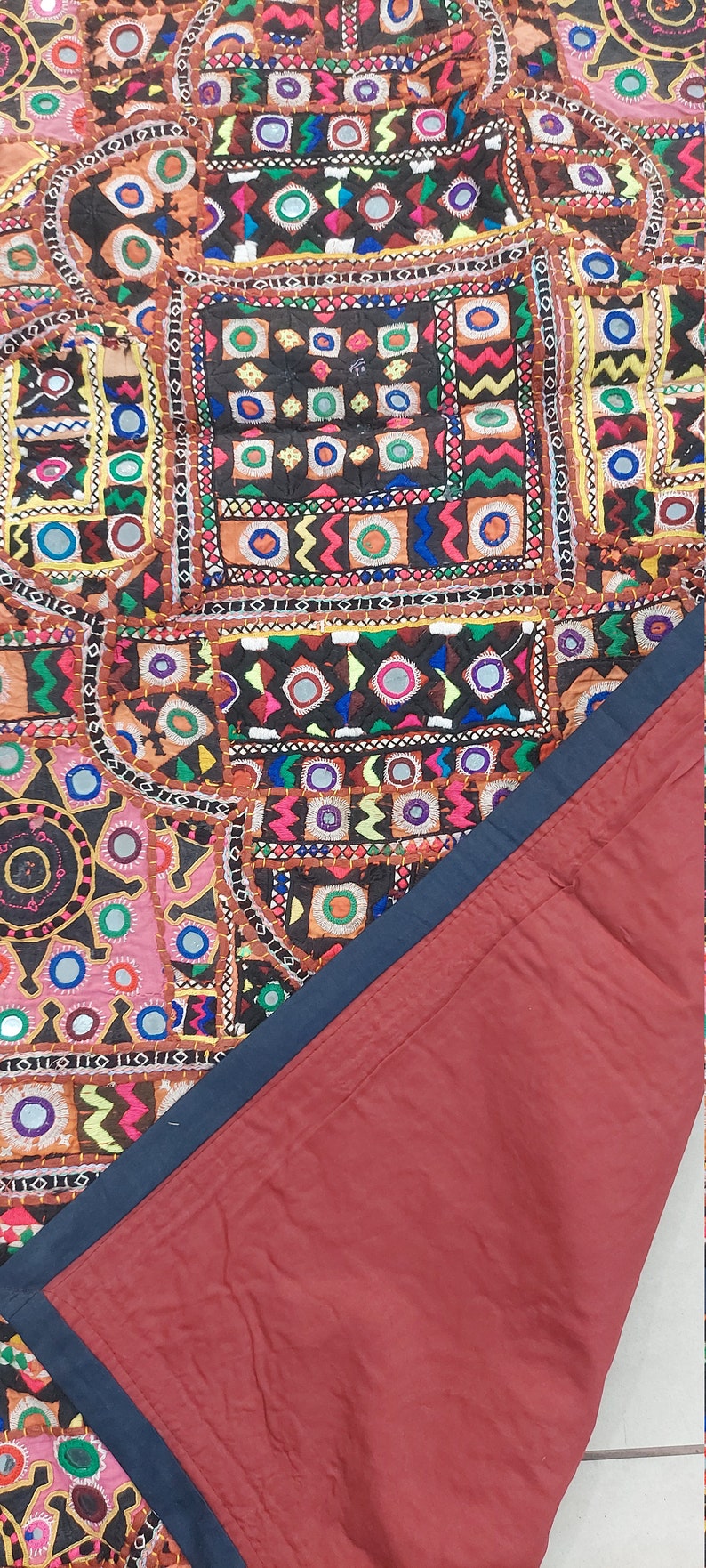 Vintage Rare Sindh Pakistan Hand Embroidered Boho Banjara Wall Tapestry ...