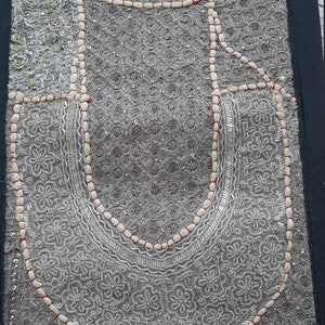 Dekorativ lapptäckslöpare, indisk vintage bomullslapptäckslöpare, väggbonad, handgjord i Rajasthan, broderad boho-tapet bild 4