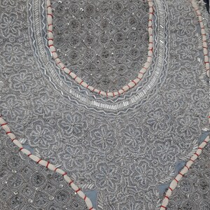 Dekorativ lapptäckslöpare, indisk vintage bomullslapptäckslöpare, väggbonad, handgjord i Rajasthan, broderad boho-tapet bild 6