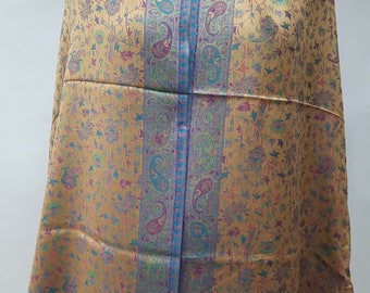 Silk Pashmina Paisley shawl, wedding shawl, Silk Scarf, Handwoven, Pashmina Shawl, Long Silk Scarf, Kani Border, Xmas gift,Paisley Assorted