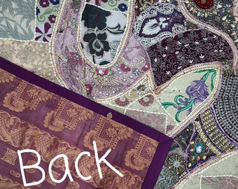 60x90 手刺繍の象のパッチワーク、エスニックな壁掛け、インドの壁掛け