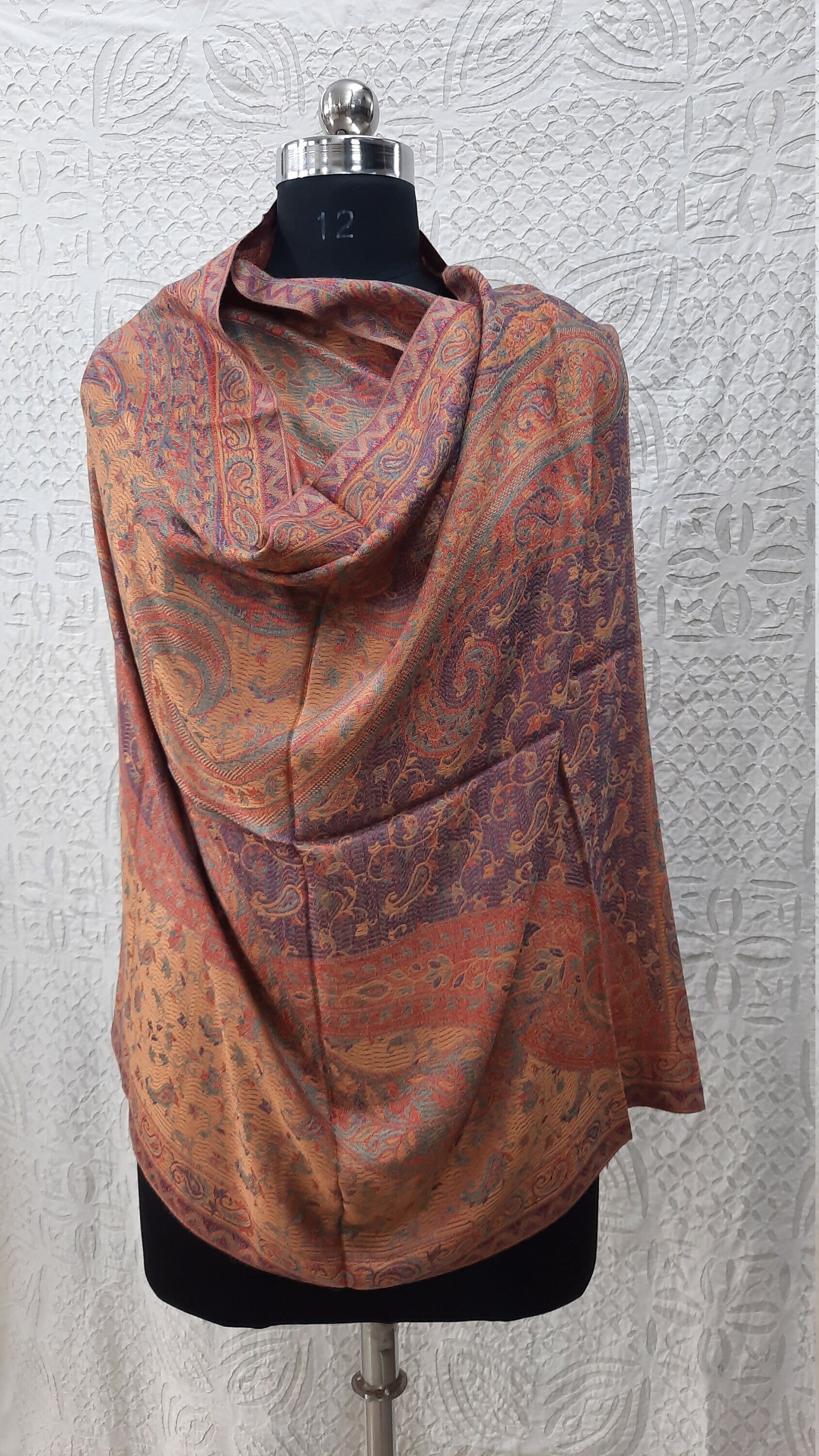 Silk Pashmina Shawl, Wedding Shawl, Silk Scarf, Handwoven