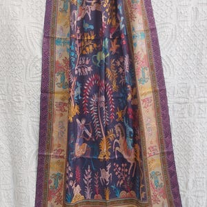 Pure Pashmina Hand Embroidered Shawl,Hand Painted Hunting Pure Cashmere Wrap,Kashmir Wraps,Rich Hippie Wraps,pashmina gift