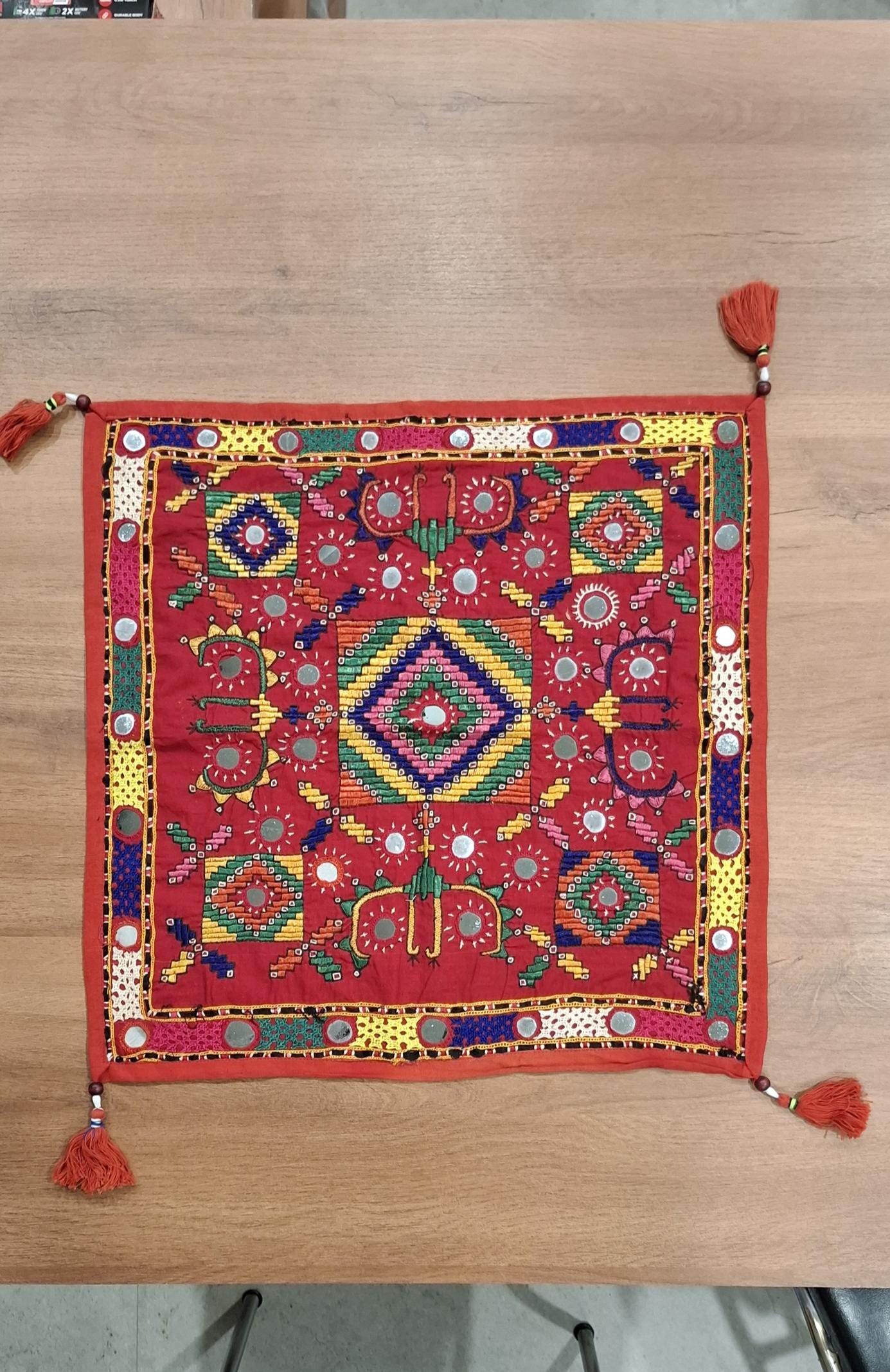 Vintage & Rare Pakistan Hand Embroidered Soof/suzani Table Cloth