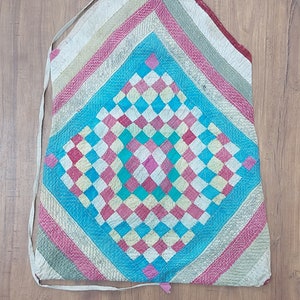 Indian vintage Dowry Bag, KABIRI/LAPTOP Bag, Authentic Banjara Envelope Dowry bag Kalechi, Kantha Work Bag