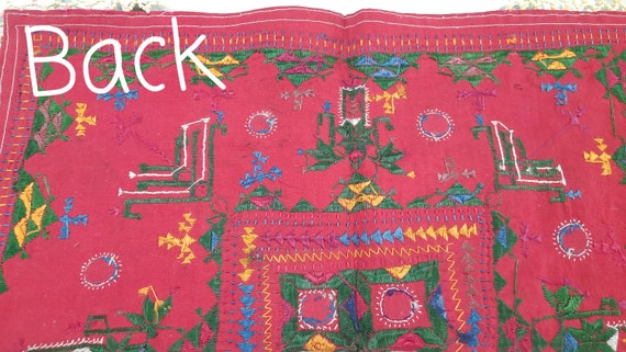 Vintage & Rare Pakistan Hand Embroidered Soof/suzani Table Cloth