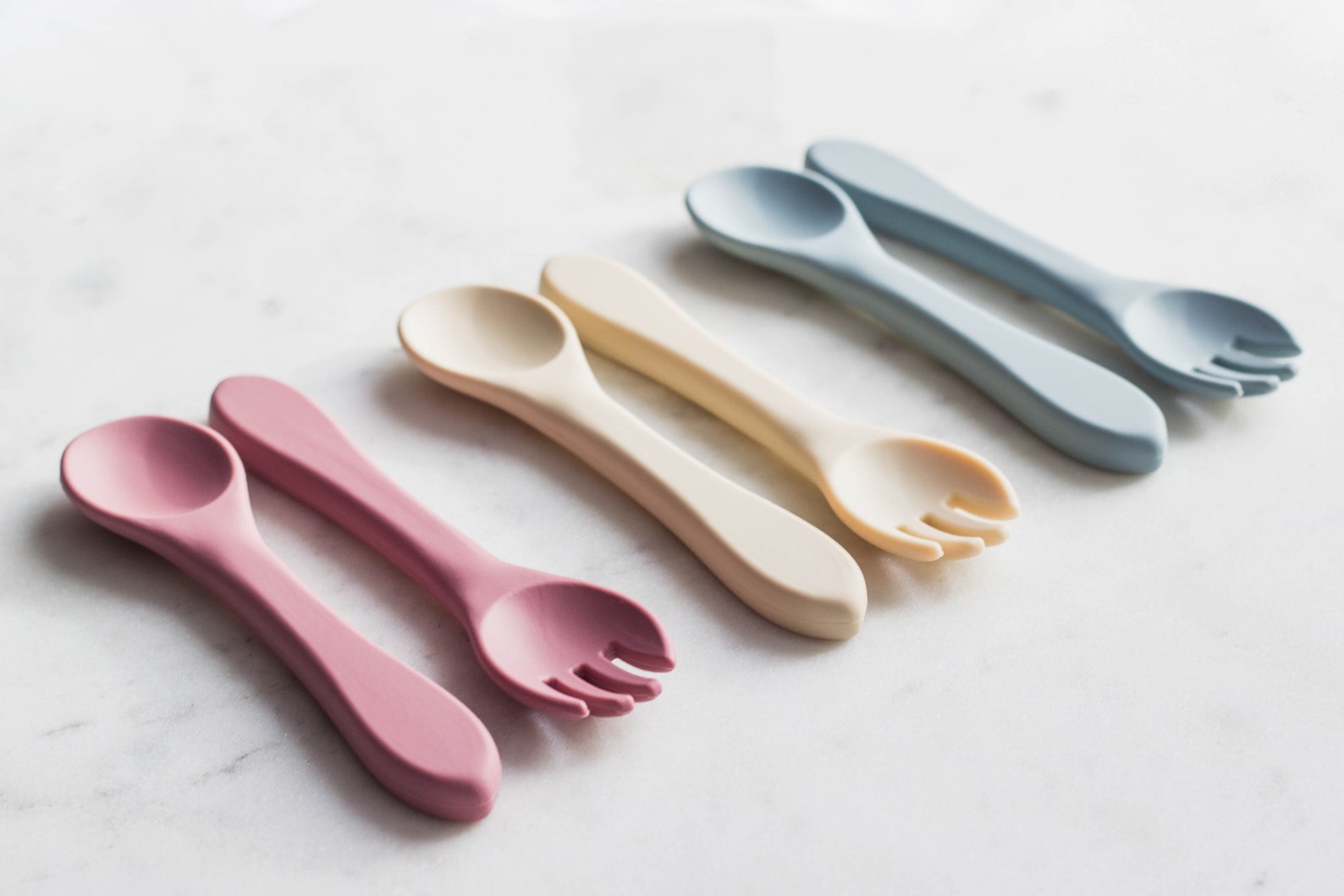 Set of Spoon Utensils and Silicone Fork Etsy