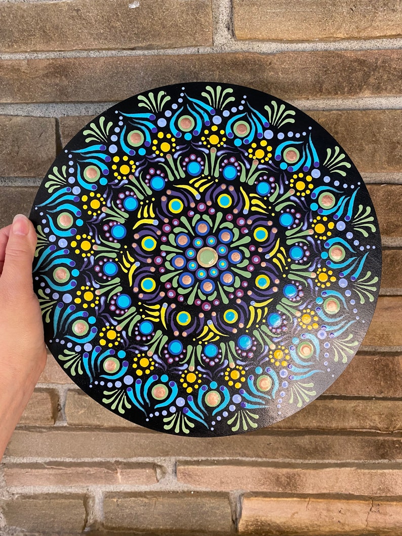 Hand painted 1 of a kind Mandala wall art
