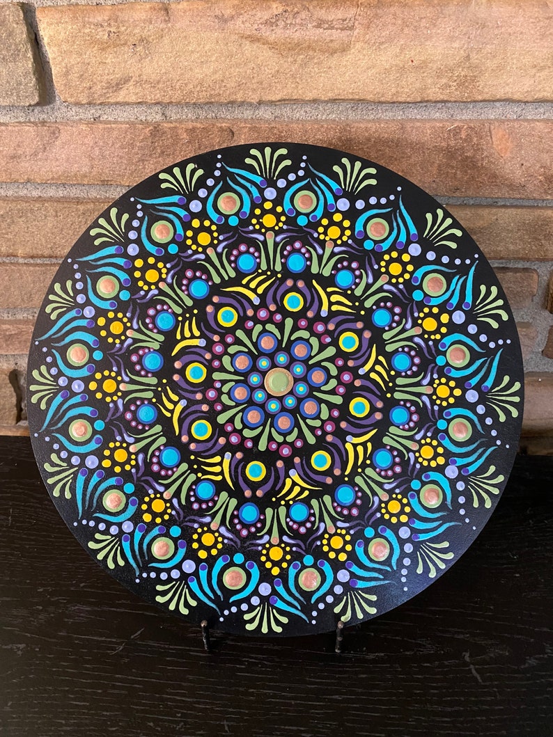 Hand painted 1 of a kind Mandala wall art
