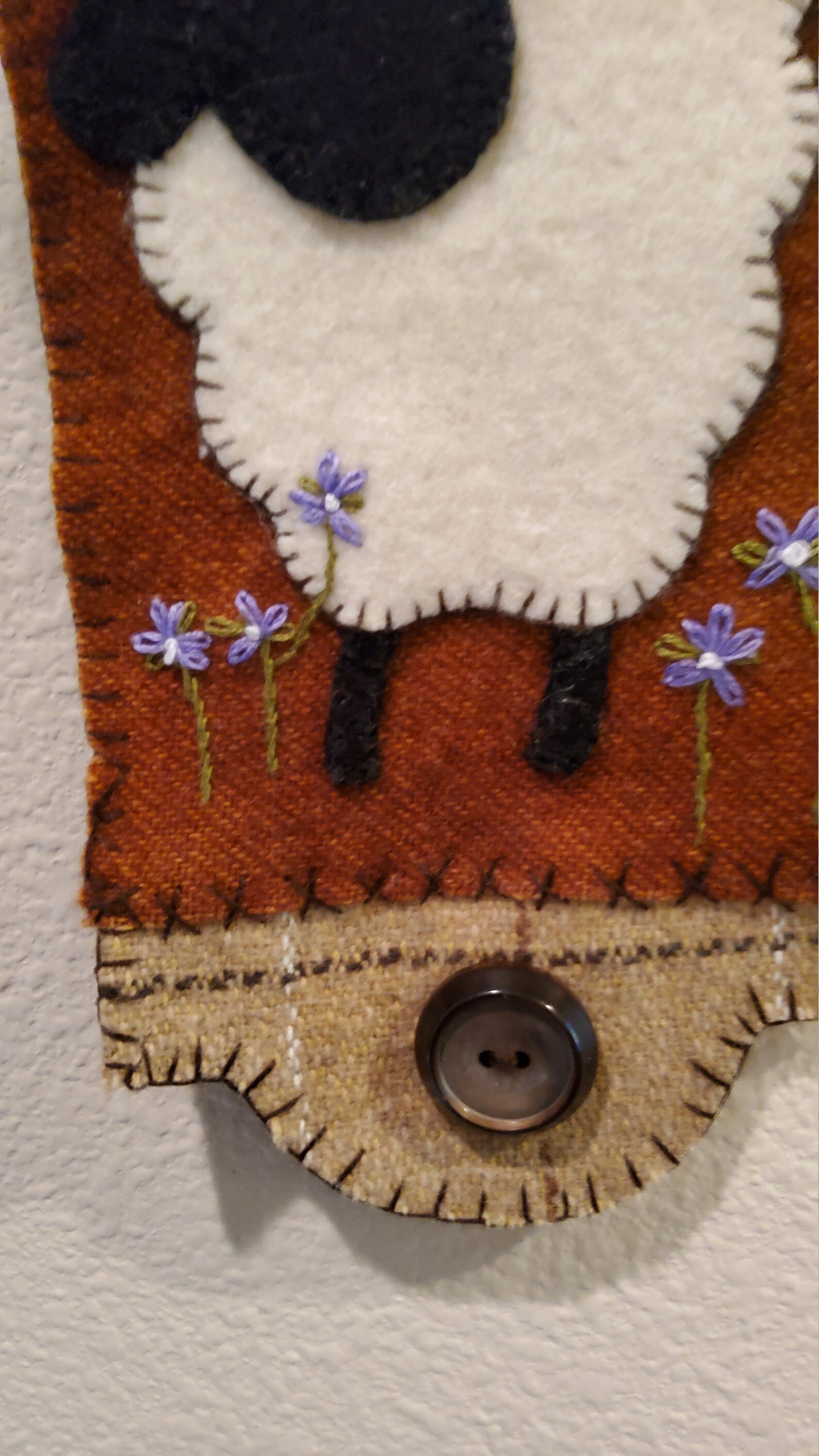 Wool applique home deco wall hanging Etsy