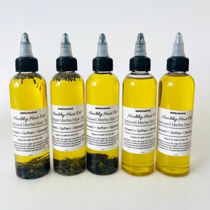 Infused Herbs Hair Oil/Rosemary Hair Oil/Soften,Strength Hair Oil/Growth Hair Oil/All Natural Hair Growth Oil with Rosemary Oil