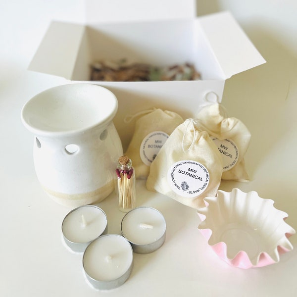 Wax Melt Gift Box/Wax Melt Burner Gift Set/Wax Burner with wax melts Gift Box/Aromatherapy Gift Box/New Home Present Housewarming Gift Set