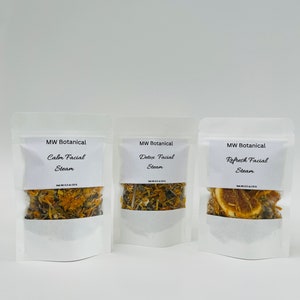 Natural/Herbal/Botanical Facial Steam Set/Herb Spa Steam/NaturalSkin Care/Bridal Shower Favors/Organic Facial Steam Tea
