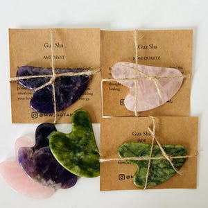 Amethyst Gua Sha Facial tool/Gua Sha Facial Tool Rose Quartz/Jade Gua Sha Facial/Natural Stone BodyFacial Massage Tool/Gift Spa/Gift For Her