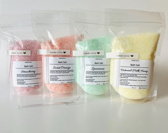 Relax Bath Salts|Natural Bath Salts/Spa Gift/Bath Soaks /Handmade Bath Salts - Aromatherapy Soak/Self-Care Gift/Aromatherapy Bath Salts