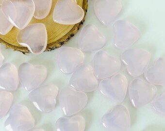 Mini  1" Rose Quartz Heart Stone |Mini Heart Rose Quartz Crystal-polished pocket stone,Worry Stone,Gift for Crystal Lovers