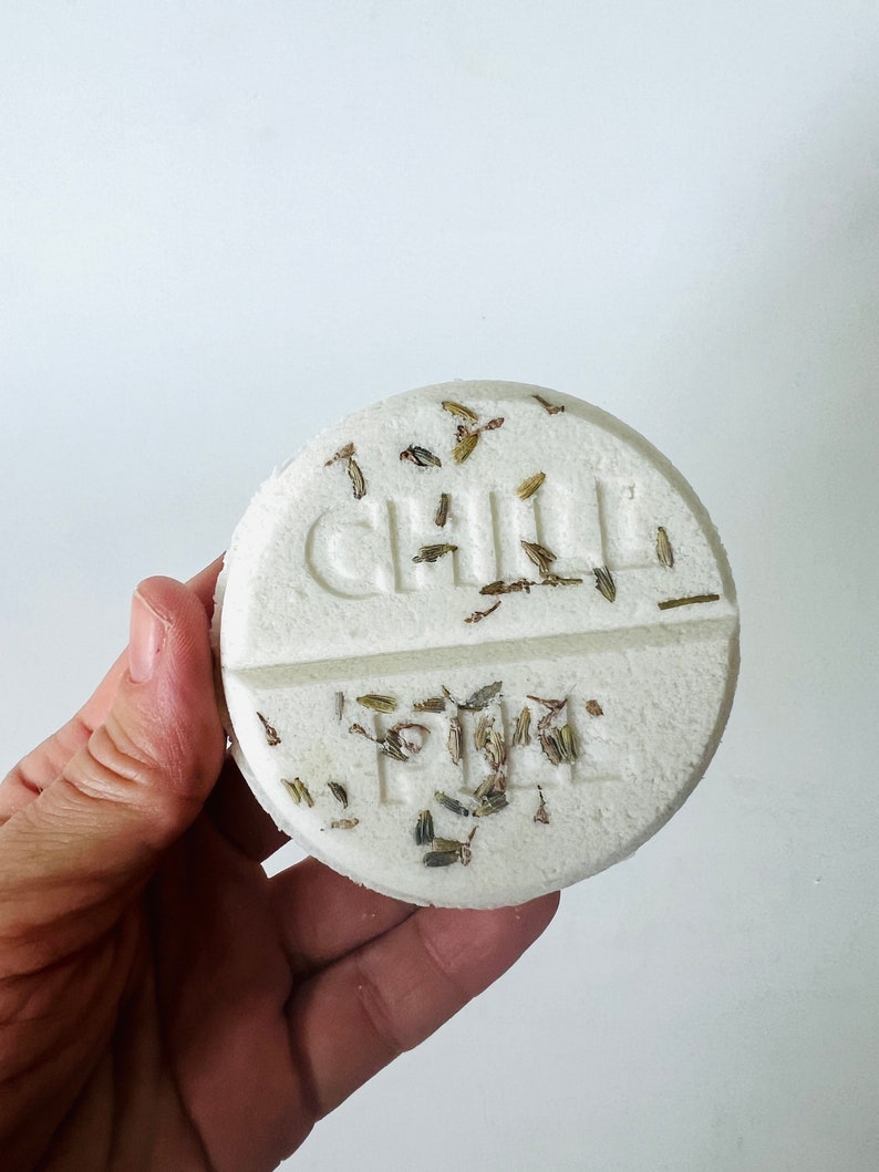 Chill Pill Shower Steamers/Stress Relief Spa Gift/Self Care Gift for her/Spa Gift for Woman/Calming Shower Steamers/Relaxation Spa Gift/Gift Lavender