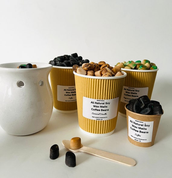 Coffee Bean Soy Wax Melts: Coffee Lovers Gift/Coffee Bean Shaped Wax melt/Food Wax Melts/ Coffee Scent, CoffeeMelts, Strong Coffee Wax Melts