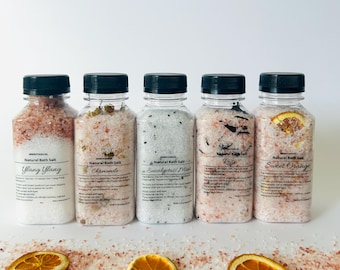 Natural Bath Salts|Spa Gift for Her|Gift for her|Gift for Women/Bath Salt Soak/Relaxing Salts/Botanical Bath Salt/Self care bath salt gift
