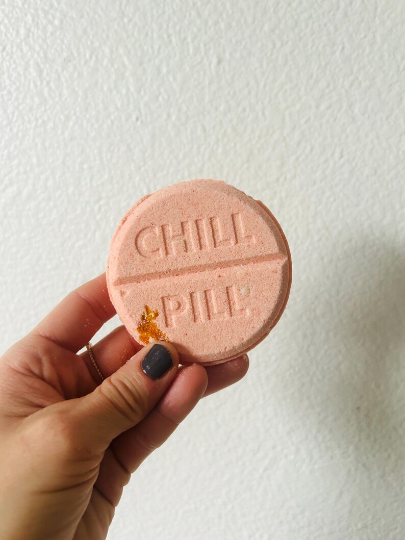 Chill Pill Shower Steamers/Stress Relief Spa Gift/Self Care Gift for her/Spa Gift for Woman/Calming Shower Steamers/Relaxation Spa Gift/Gift Sweet Orange
