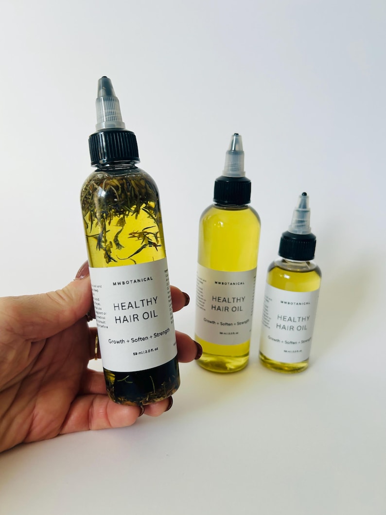 Herbal Hair Oil/Rosemary Hair Oil/Soften,Strength Hair Oil/Growth Hair Oil/Natural Hair Growth Oil with Rosemary , Clove and Castor Oil image 6